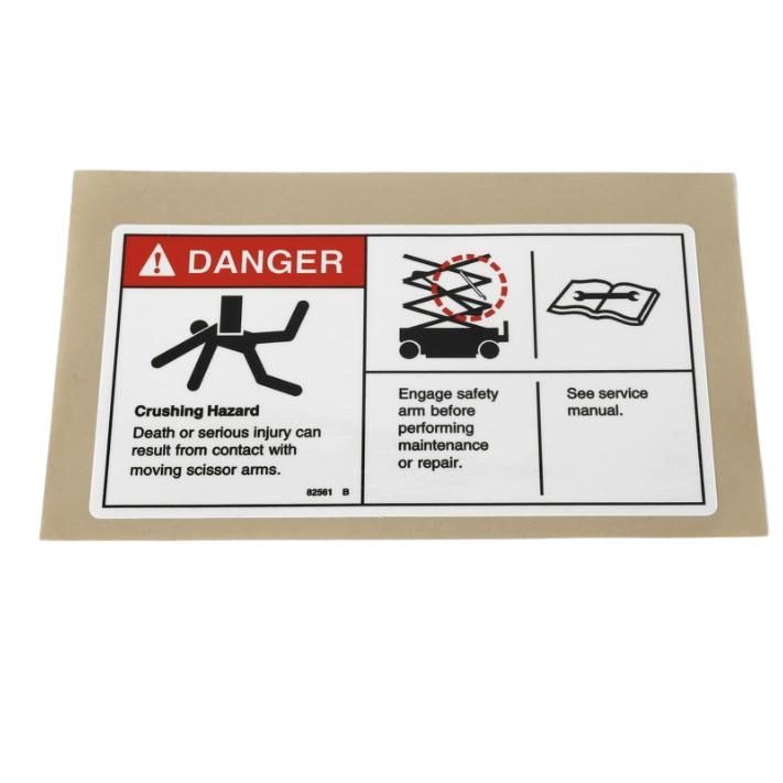 82561GT Decal Danger-Use Safety Arm - Genuine Genie Replacement Part