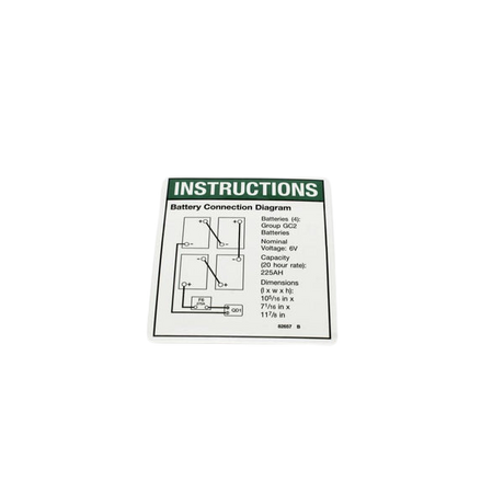 82657GT Decal Instruct Battery Connect - Genuine Genie Replacement Part
