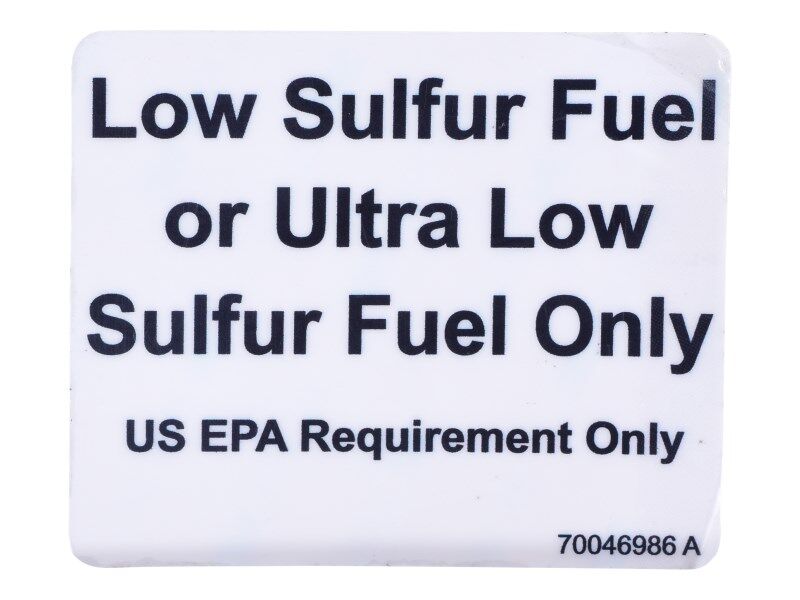 133278 Decal, Low/Ultra Low Sulfur | Genie