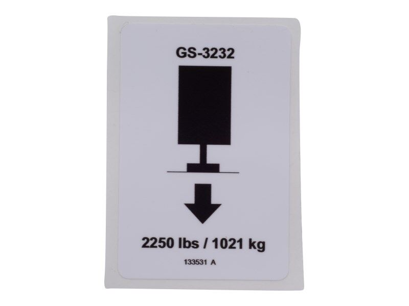 133531 Decal, Outrigger, Load | Genie