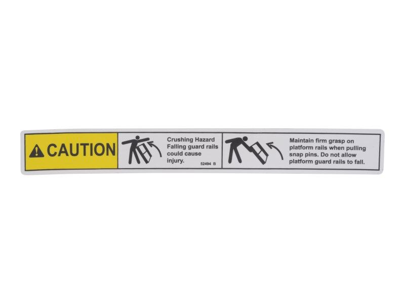 52494 Caution, Crush Hz, Rails | Genie