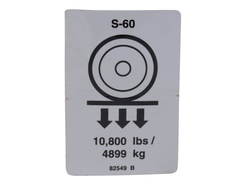 82549 Decal, Wheel Load S60 | Genie