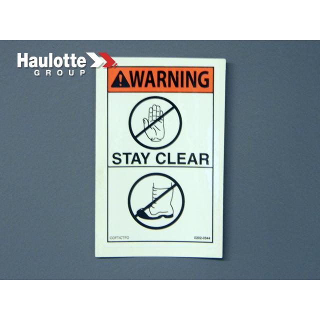 0202-0344 Decal-4.50Inx2.75In Blk & Org | Genuine Haulotte