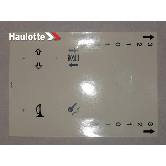 Part Number 1200120571 Bottom Panel Label fits Haulotte