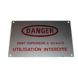 Part Number 1460120860 Danger Plate (Wind) fits Haulotte