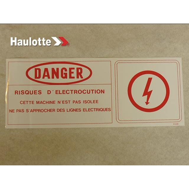 1460123990 Danger Label | Genuine Haulotte