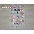 Part Number 171P329700 Load Chart fits Haulotte