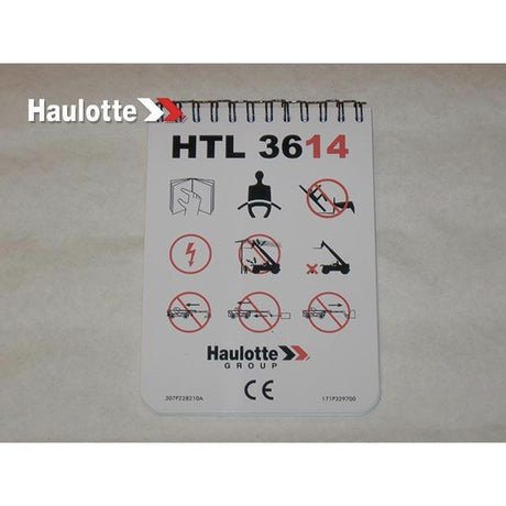 Part Number 171P329700 Load Chart fits Haulotte