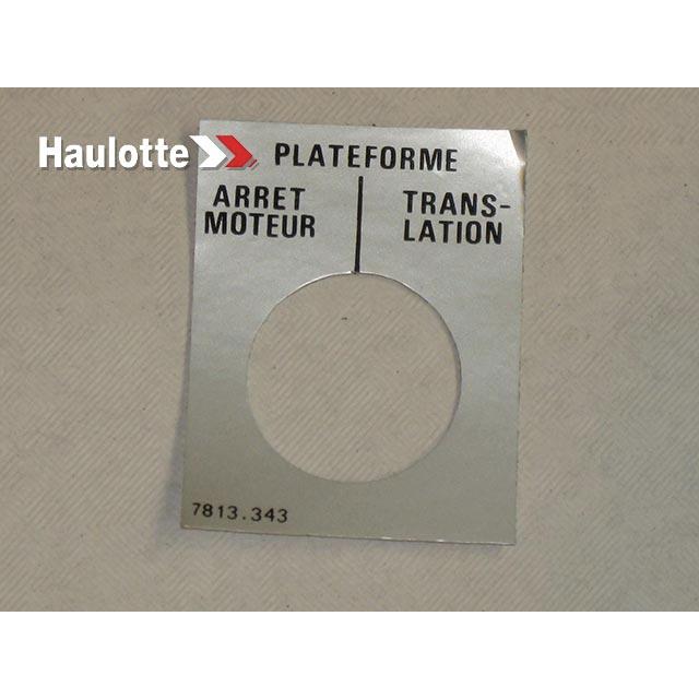 3078133430 Label | Genuine Haulotte