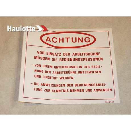 Part Number 3078135040 Labels fits Haulotte