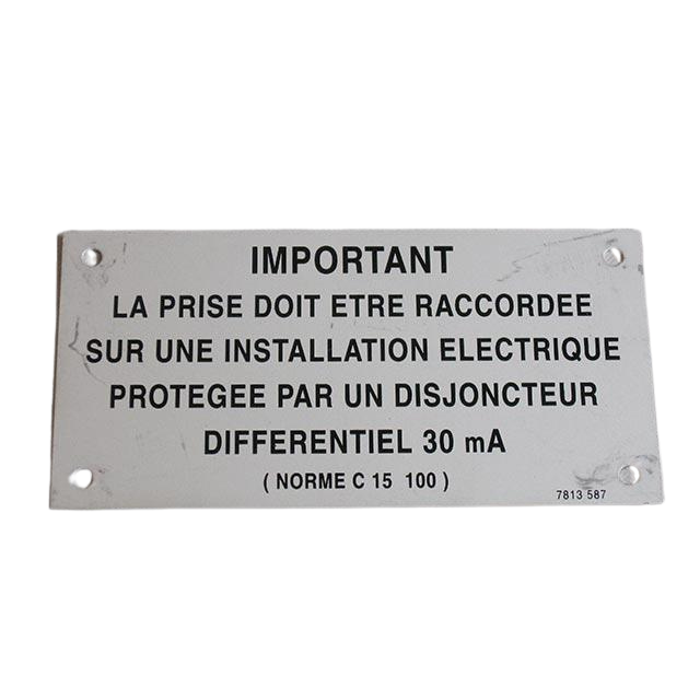 Part Number 3078135870 The Socket Must... Aluminium Plate fits Haulotte