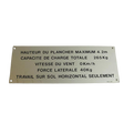Part Number 3078137870 Floor Height + Load Label fits Haulotte