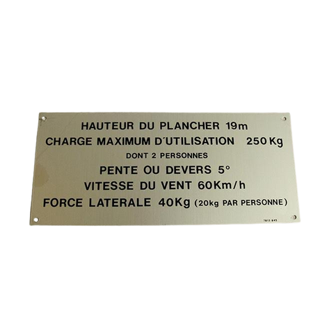 Part Number 3078138450 Floor Height + Load Label fits Haulotte