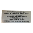 Part Number 3078138630 Floor Height + Load Label fits Haulotte