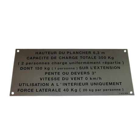 Part Number 3078139040 Floor Height + Load Label fits Haulotte