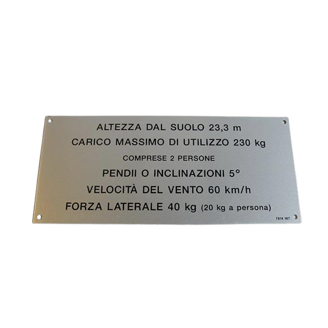 3078141670 Floor Height + Load Label | Genuine Haulotte