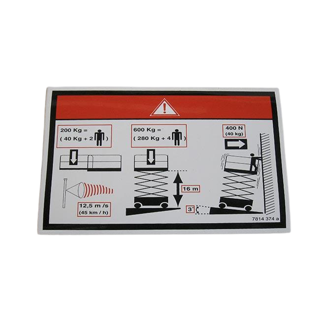 3078143740 Floor Height + Load Label | Genuine Haulotte