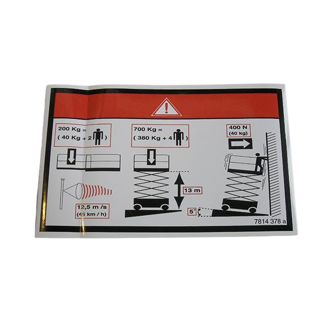 3078143780 Floor Height + Load Label | Genuine Haulotte