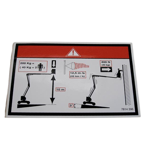 3078143960 Floor Height + Load Label | Genuine Haulotte