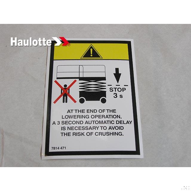 3078144710 Stop Label | Genuine Haulotte
