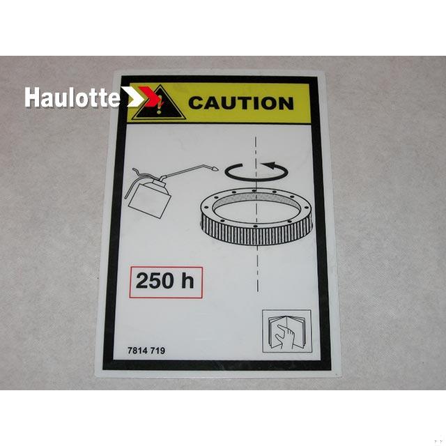 3078147190 Lubrication Label | Genuine Haulotte