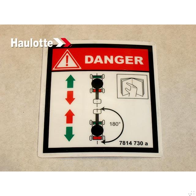 Part Number 3078147300 Direction Of Travel Label fits Haulotte