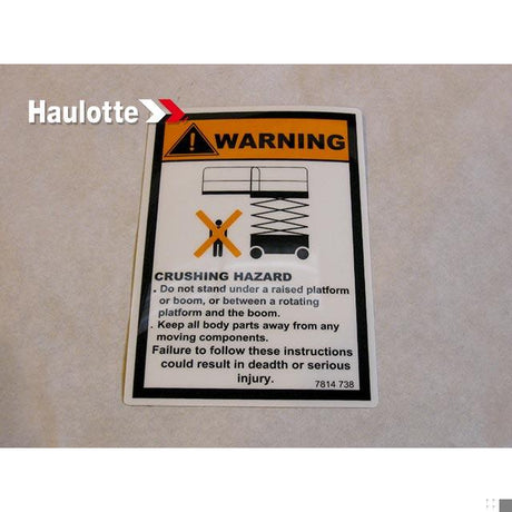 Part Number 3078147380 Do Not Park Label fits Haulotte