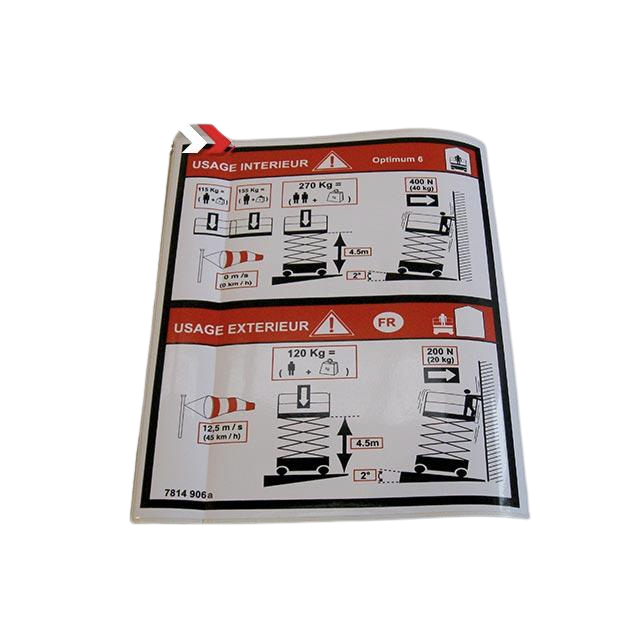 Part Number 3078149060 Floor Height + Load Label fits Haulotte
