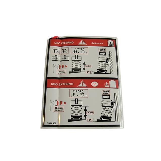 3078149080 Load Capacity Label | Genuine Haulotte