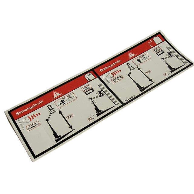 3078149470 Floor Height + Load Label | Genuine Haulotte