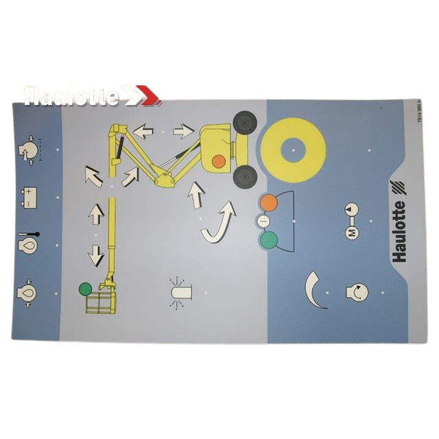 Part Number 3078149800 Bottom Panel Label fits Haulotte