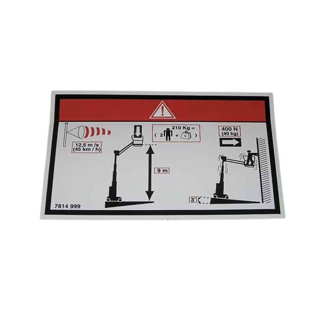 3078149990 Floor Height + Load Label | Genuine Haulotte