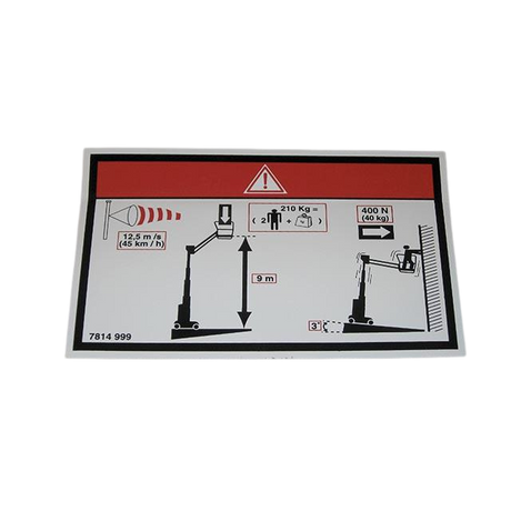 Part Number 3078149990 Floor Height + Load Label fits Haulotte