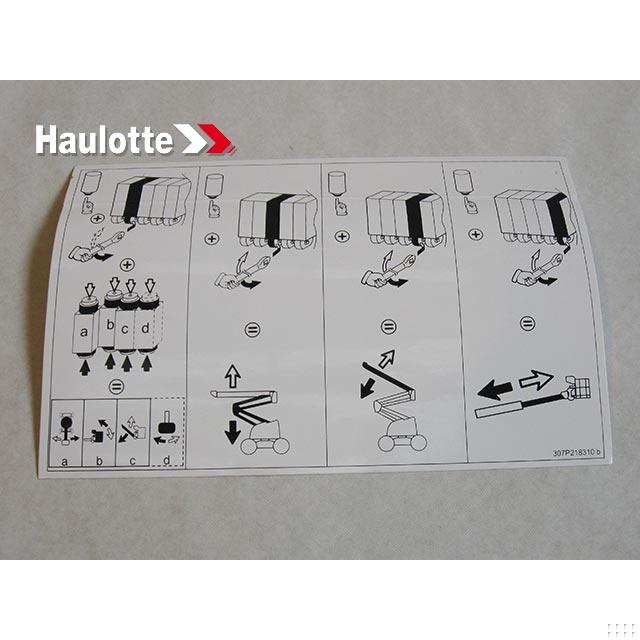 307P218310 Label | Genuine Haulotte