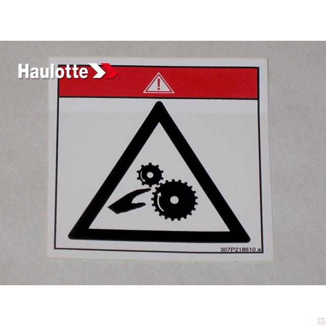 307P218610 Hand Crushing Label | Genuine Haulotte