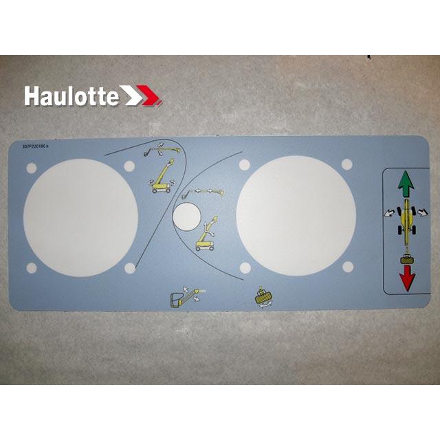 Part Number 307P220180 Label fits Haulotte