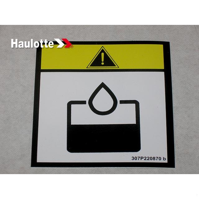 307P220870 Label | Genuine Haulotte