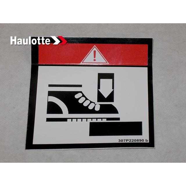 307P220890 Label | Genuine Haulotte