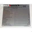 Part Number 307P222670 Manufacturer Plate fits Haulotte