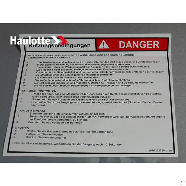307P222730 Operating Instructions De | Genuine Haulotte