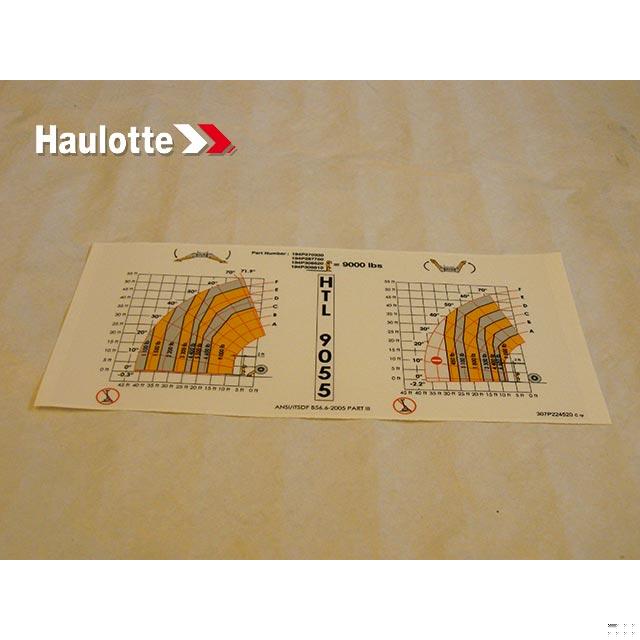Part Number 307P224520 Performance Chart fits Haulotte
