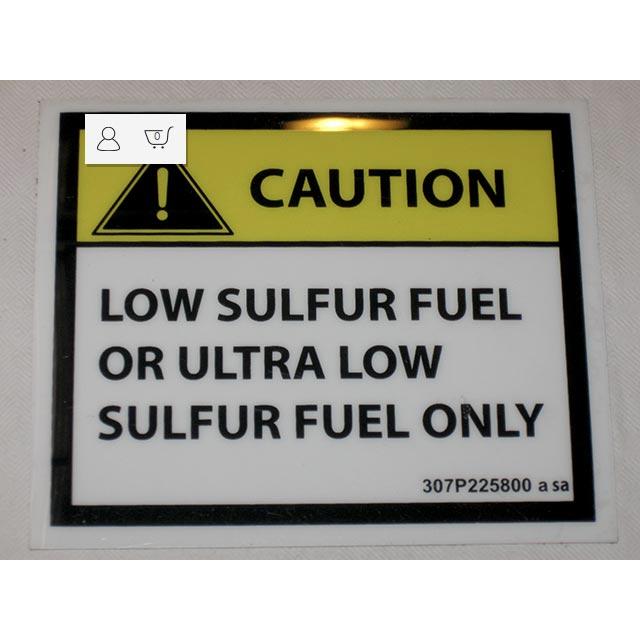307P225800 Low Sulfur Fuel Label | Genuine Haulotte