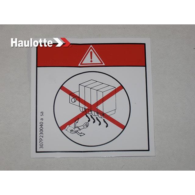 307P230040 No Use Label | Genuine Haulotte