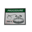 Part Number 4000025160 Lubrication Label fits Haulotte