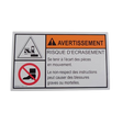 Part Number 4000067700 Feet Injury Label fits Haulotte