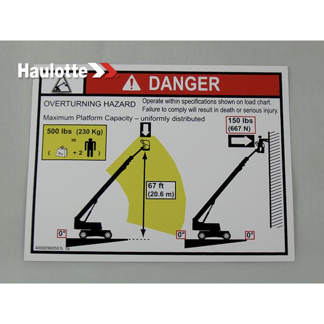 4000096950 Height Label | Genuine Haulotte