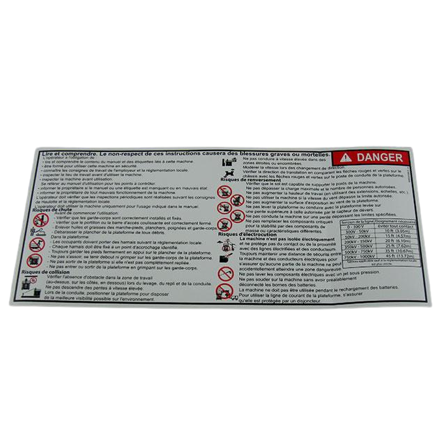 4000243680 Instruction Label | Genuine Haulotte