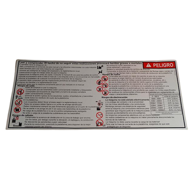 4000243690 Instruction Label | Genuine Haulotte