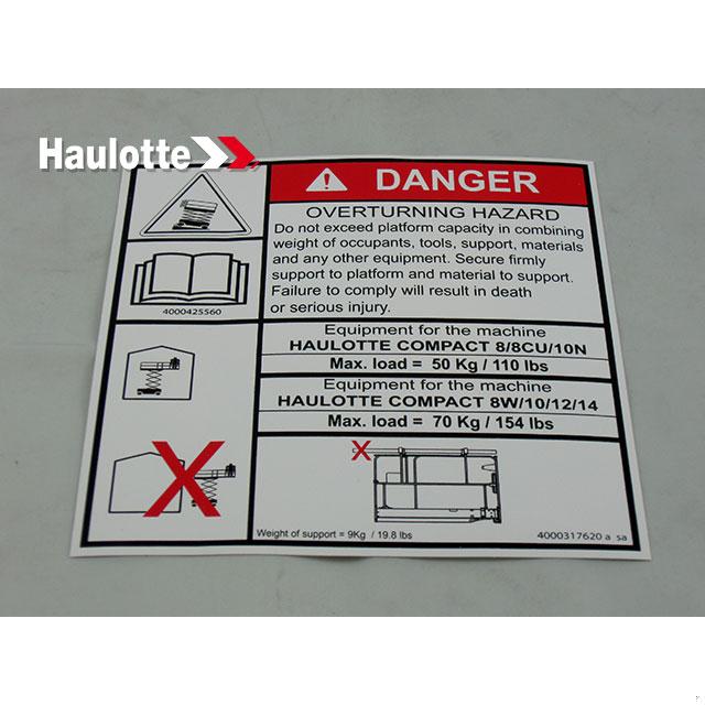 4000317620 Danger | Genuine Haulotte