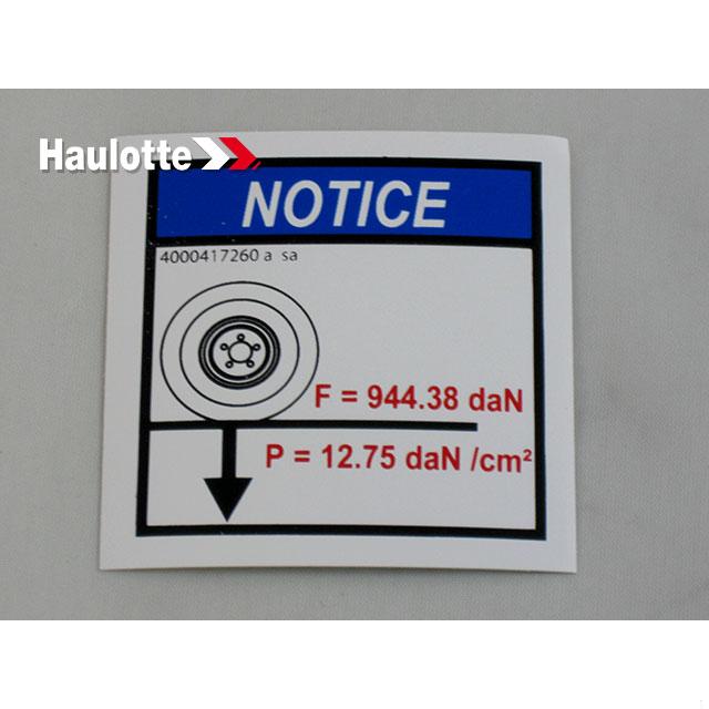 4000417260 Ground Pressure Load | Genuine Haulotte